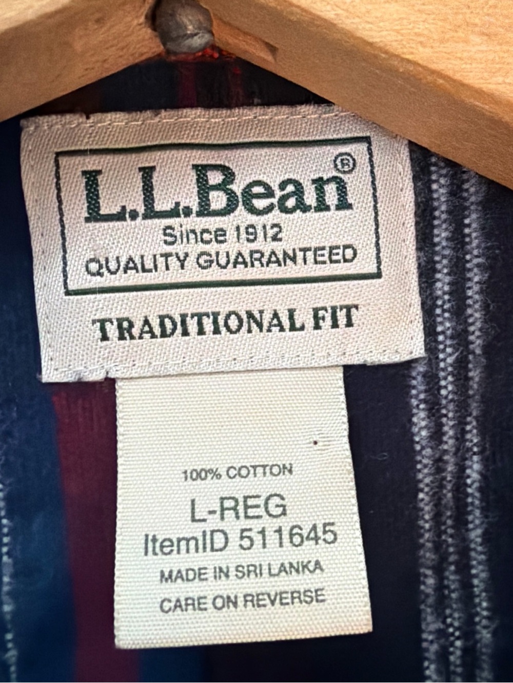 Men's L.L. Bean Chamois Flannel Shirt Southwest/Aztec Stripe Pattern Size L - Picture 7 of 13